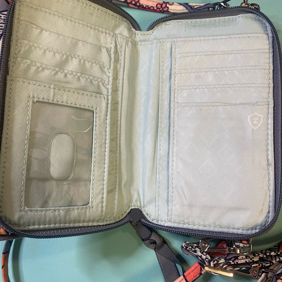 Vera Bradley Gray Floral Crossbody Bag - Picture 4 of 7